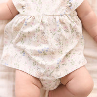 Organic Cotton Elianna Playsuit - Moons Garden Lavender Childrens Playsuit from Jamie Kay Australia