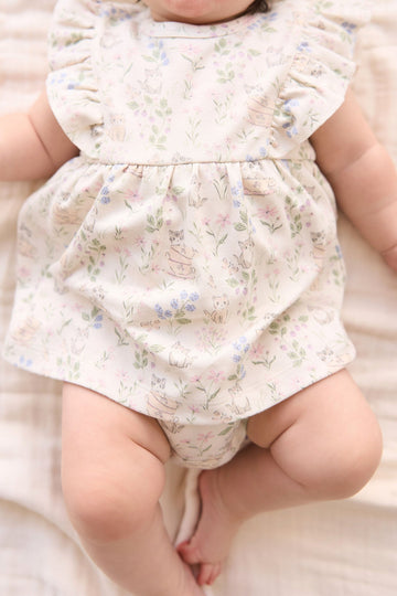 Organic Cotton Elianna Playsuit - Moons Garden Lavender Childrens Playsuit from Jamie Kay Australia