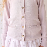 Gabrielle Cardigan - Violet Tint Childrens Cardigan from Jamie Kay Australia