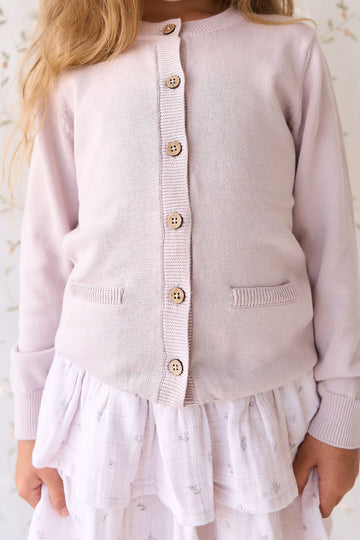 Gabrielle Cardigan - Violet Tint Childrens Cardigan from Jamie Kay Australia