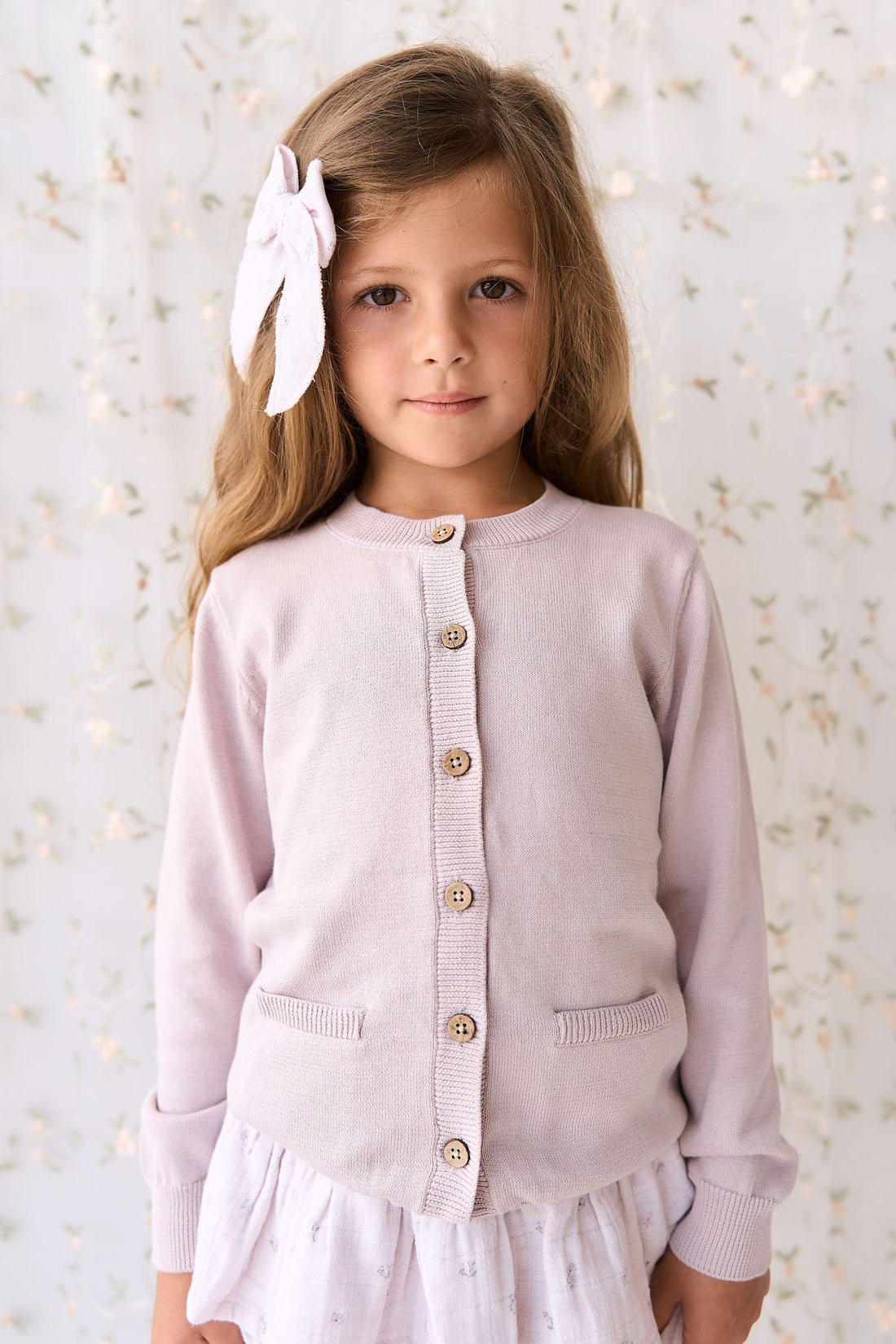 Gabrielle Cardigan - Violet Tint Childrens Cardigan from Jamie Kay Australia