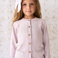 Gabrielle Cardigan - Violet Tint Childrens Cardigan from Jamie Kay Australia