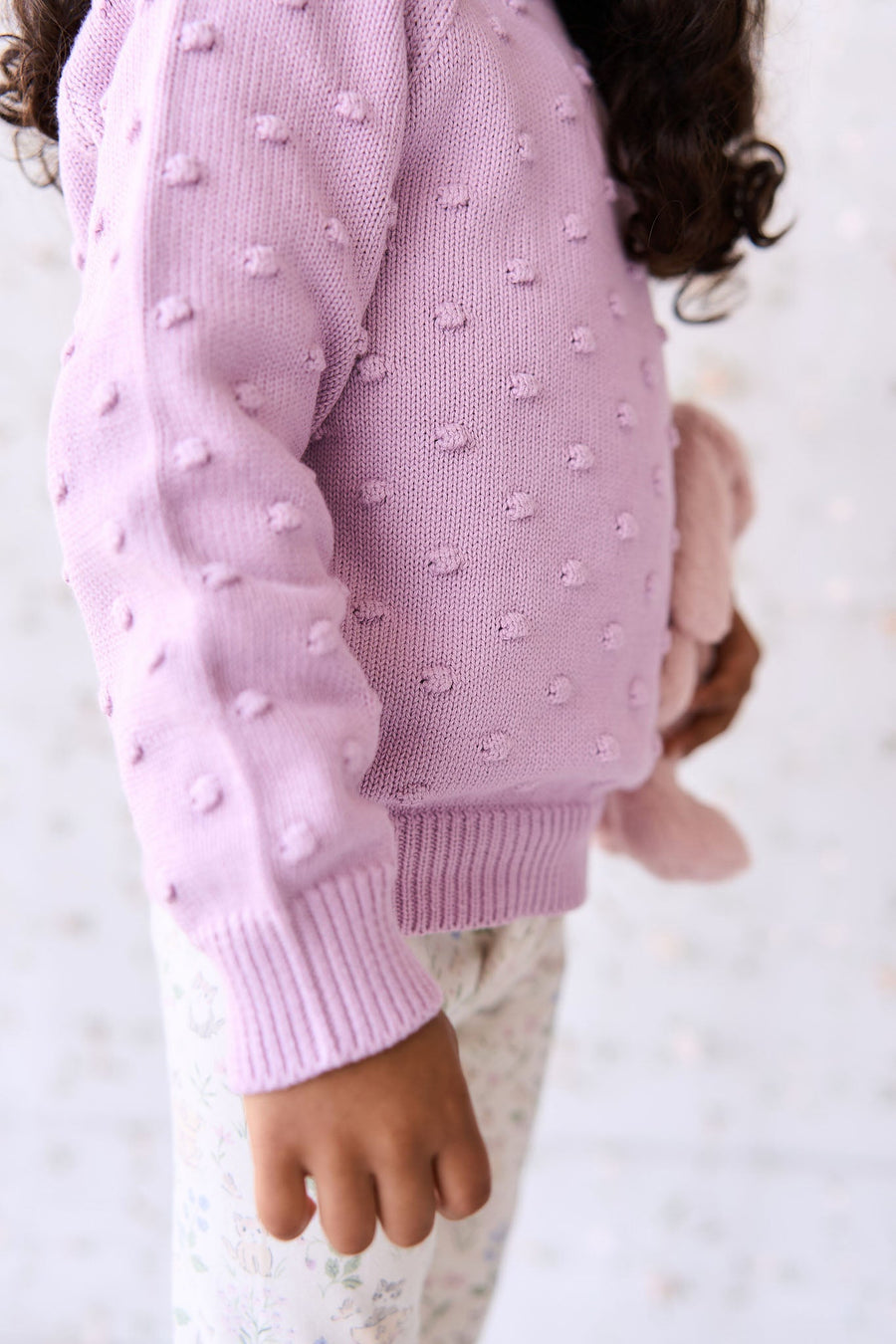 Dotty Knit Jumper - Lilac Blush Childrens Jumper from Jamie Kay Australia