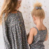 Organic Cotton Singlet - Rosalie Floral Lava Childrens Singlet from Jamie Kay Australia