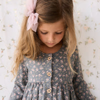 Organic Cotton Poppy Dress - Rosalie Floral Lava Childrens Dress from Jamie Kay Australia