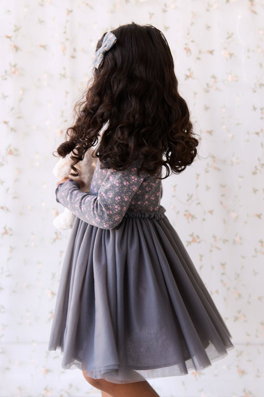 Anna Tulle Dress - Rosalie Floral Lava Childrens Dress from Jamie Kay Australia