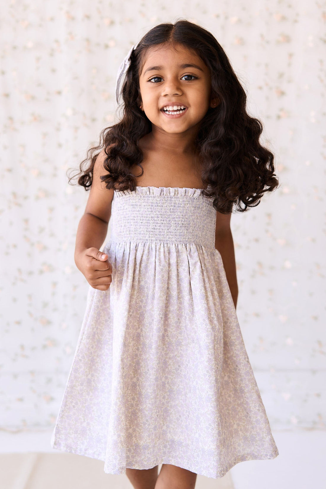 Organic Cotton Mira Dress - Chloe Lavender Childrens Dress from Jamie Kay Australia