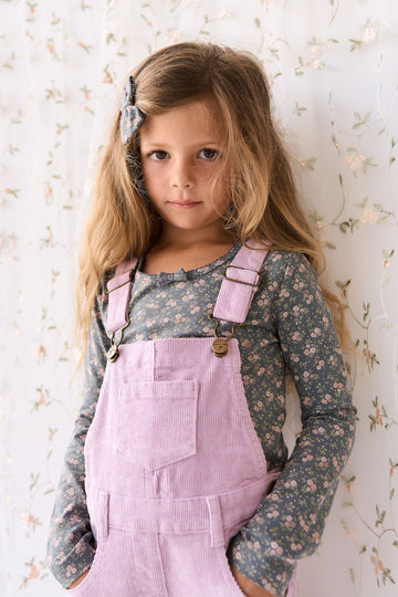 Organic Cotton Long Sleeve Top - Rosalie Floral Lava Childrens Top from Jamie Kay Australia