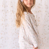 Organic Cotton Poppy Dress - Moons Garden Lavender Childrens Dress from Jamie Kay Australia