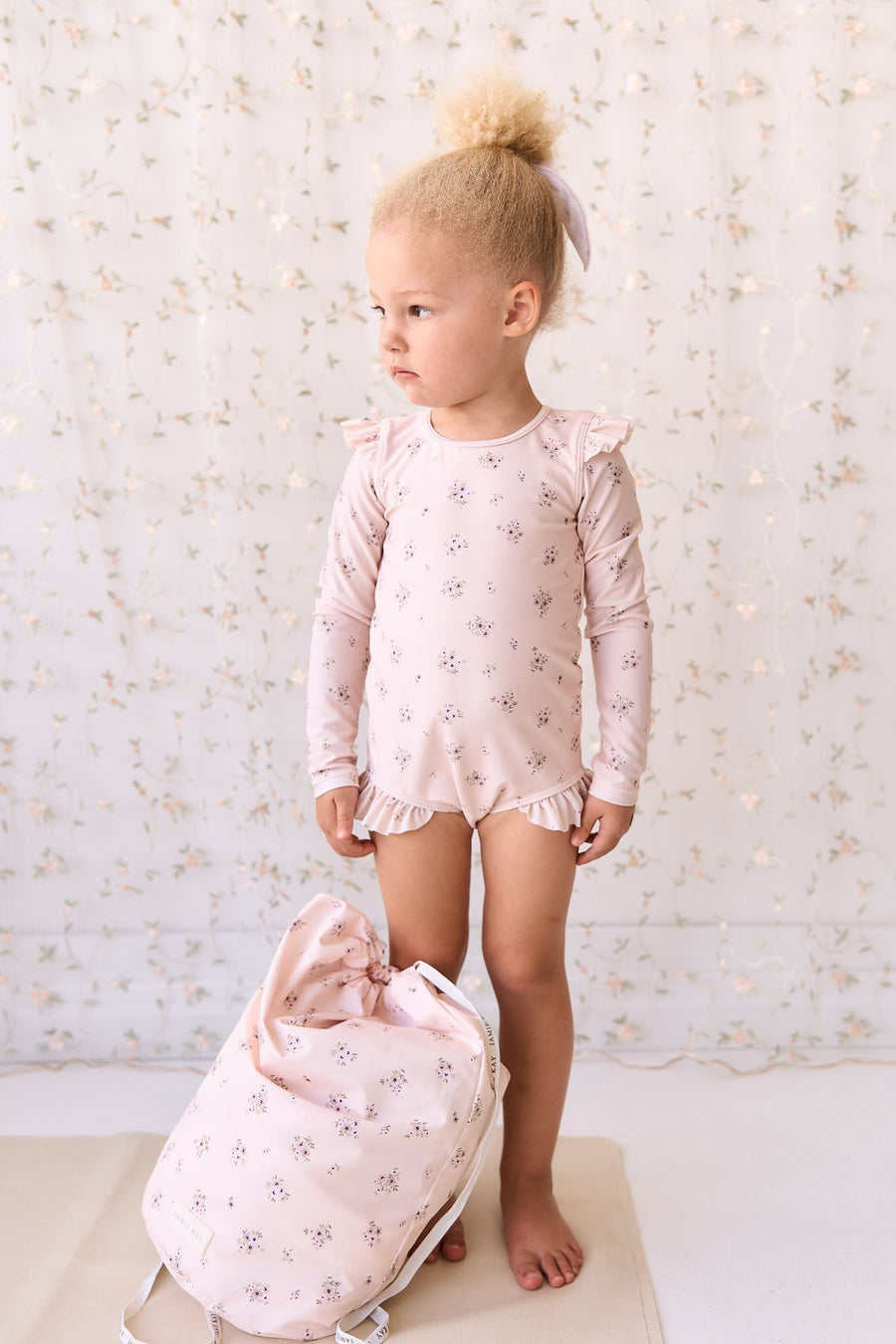 Lily Swimsuit - Goldie Bouquet Morganite Childrens Swimwear from Jamie Kay Australia