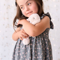 Organic Cotton Sienna Dress - Rosalie Floral Lava Childrens Dress from Jamie Kay Australia