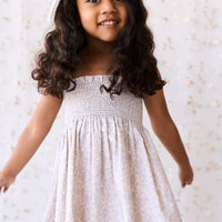 Organic Cotton Mira Dress - Chloe Lavender Childrens Dress from Jamie Kay Australia