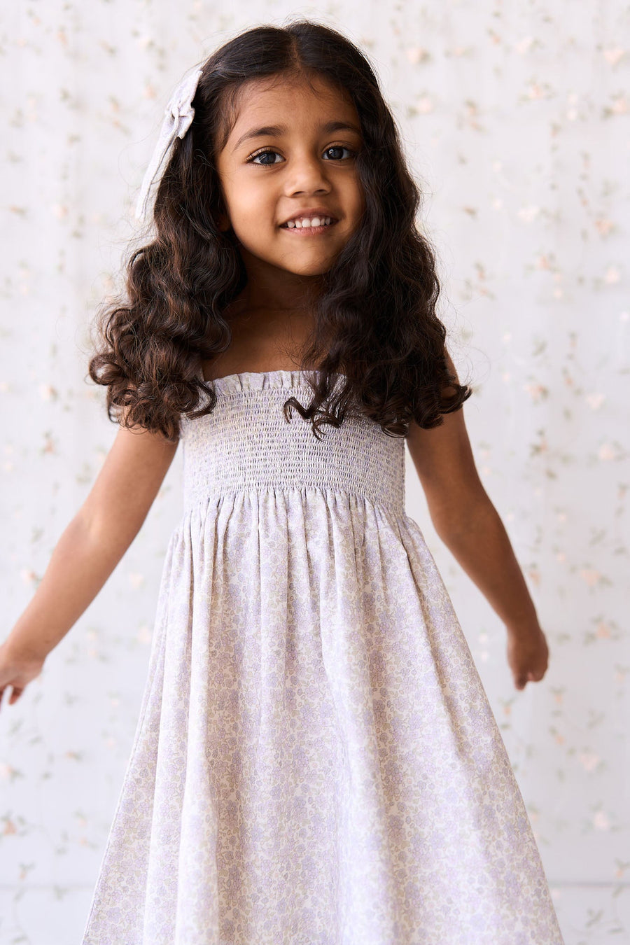 Organic Cotton Mira Dress - Chloe Lavender Childrens Dress from Jamie Kay Australia