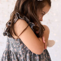 Organic Cotton Sienna Dress - Rosalie Floral Lava Childrens Dress from Jamie Kay Australia