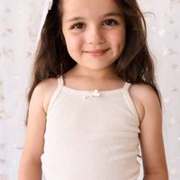 Organic Cotton Fine Rib Singlet - Lily Fleck Childrens Singlet from Jamie Kay Australia