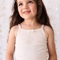 Organic Cotton Fine Rib Singlet - Lily Fleck Childrens Singlet from Jamie Kay Australia