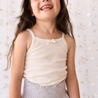 Organic Cotton Fine Rib Singlet - Lily Fleck Childrens Singlet from Jamie Kay Australia