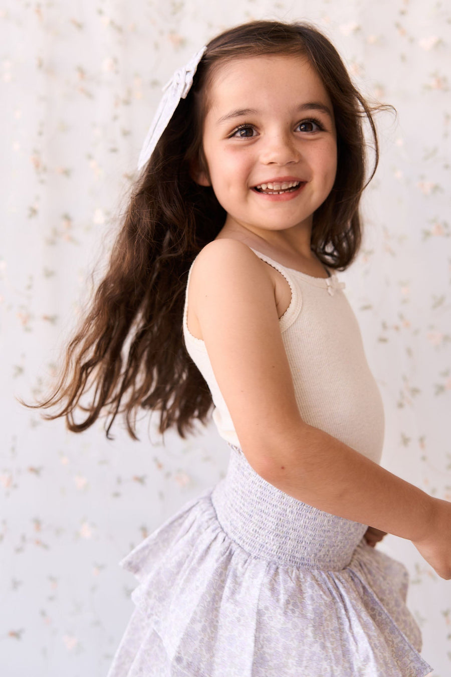 Organic Cotton Samantha Skirt - Chloe Lavender Childrens Skirt from Jamie Kay Australia