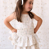 Organic Cotton Singlet - Moons Garden Lavender Childrens Singlet from Jamie Kay Australia