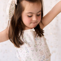 Organic Cotton Singlet - Moons Garden Lavender Childrens Singlet from Jamie Kay Australia