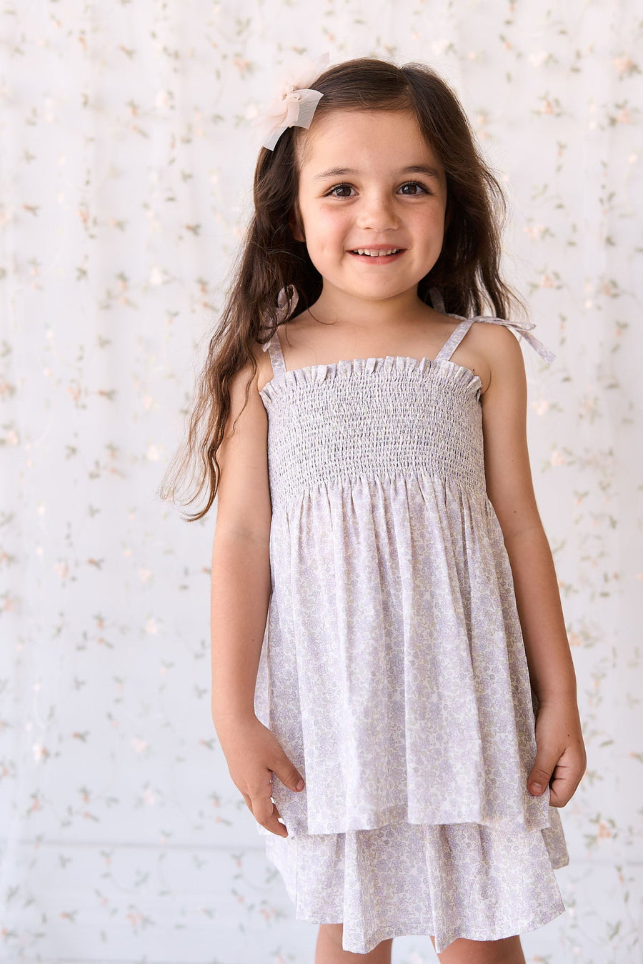 Organic Cotton Mira Top - Chloe Lavender Childrens Top from Jamie Kay Australia