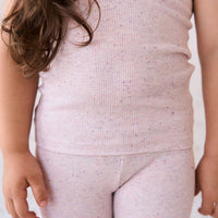 Organic Cotton Fine Rib Elisa Bike Short - Tulip Fleck Childrens Short from Jamie Kay Australia