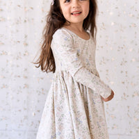 Organic Cotton Tallulah Dress - Moons Garden Lavender Childrens Dress from Jamie Kay Australia