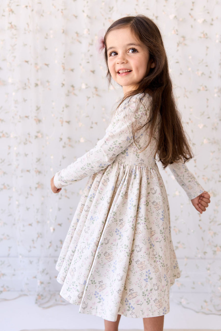 Organic Cotton Tallulah Dress - Moons Garden Lavender Childrens Dress from Jamie Kay Australia