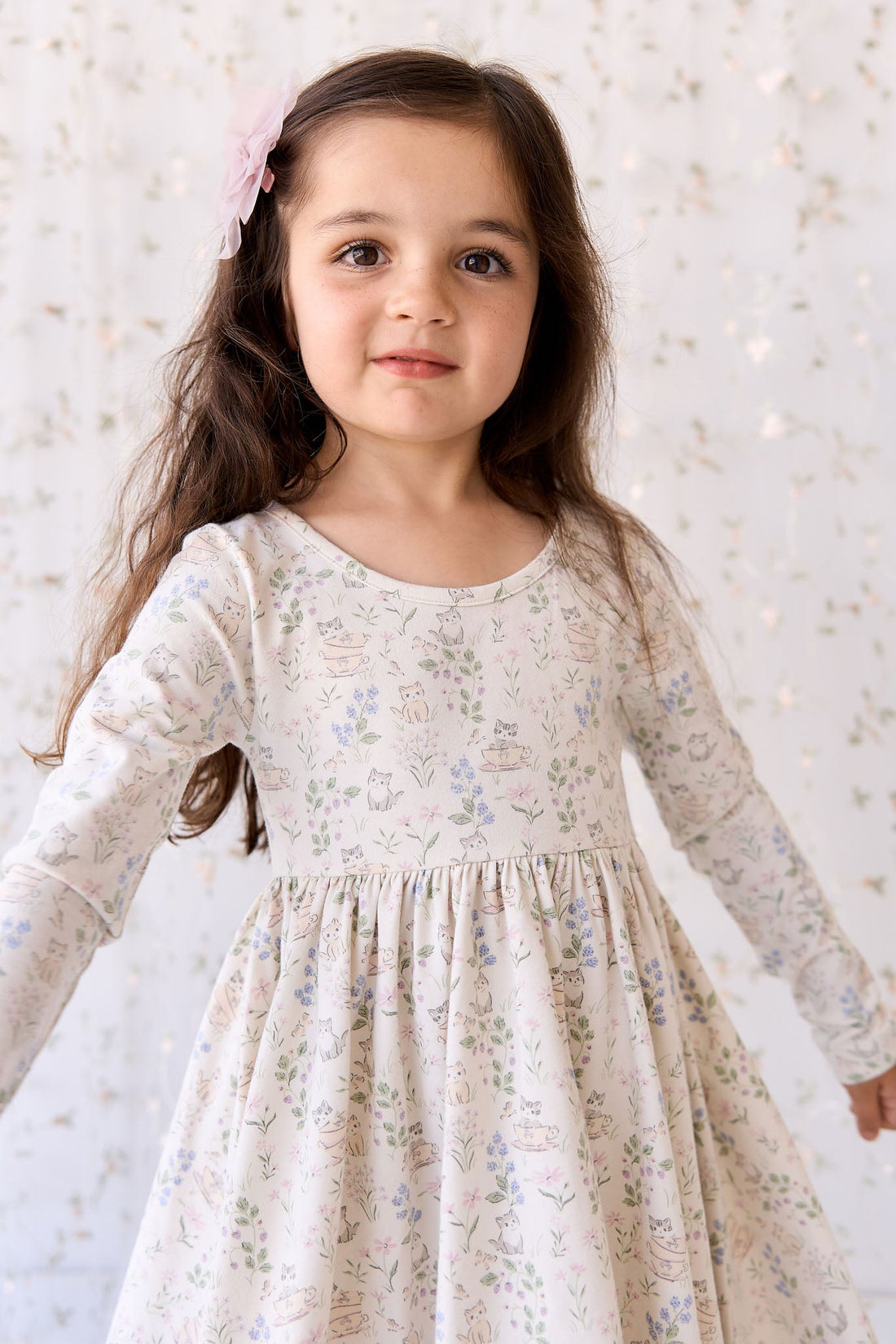 Organic Cotton Tallulah Dress - Moons Garden Lavender Childrens Dress from Jamie Kay Australia