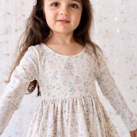 Organic Cotton Tallulah Dress - Moons Garden Lavender Childrens Dress from Jamie Kay Australia