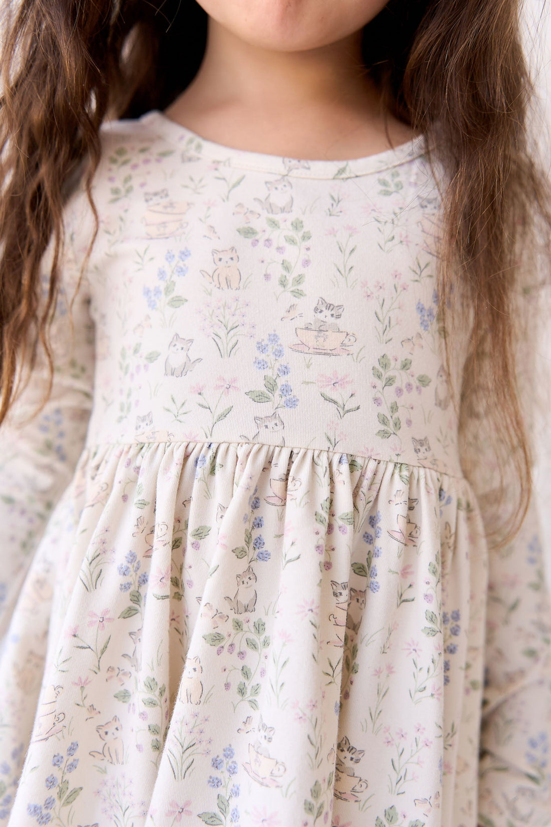 Organic Cotton Tallulah Dress - Moons Garden Lavender Childrens Dress from Jamie Kay Australia