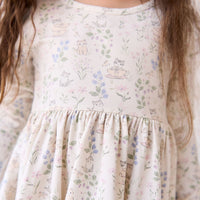 Organic Cotton Tallulah Dress - Moons Garden Lavender Childrens Dress from Jamie Kay Australia