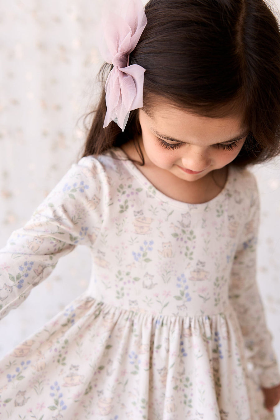 Organic Cotton Tallulah Dress - Moons Garden Lavender Childrens Dress from Jamie Kay Australia