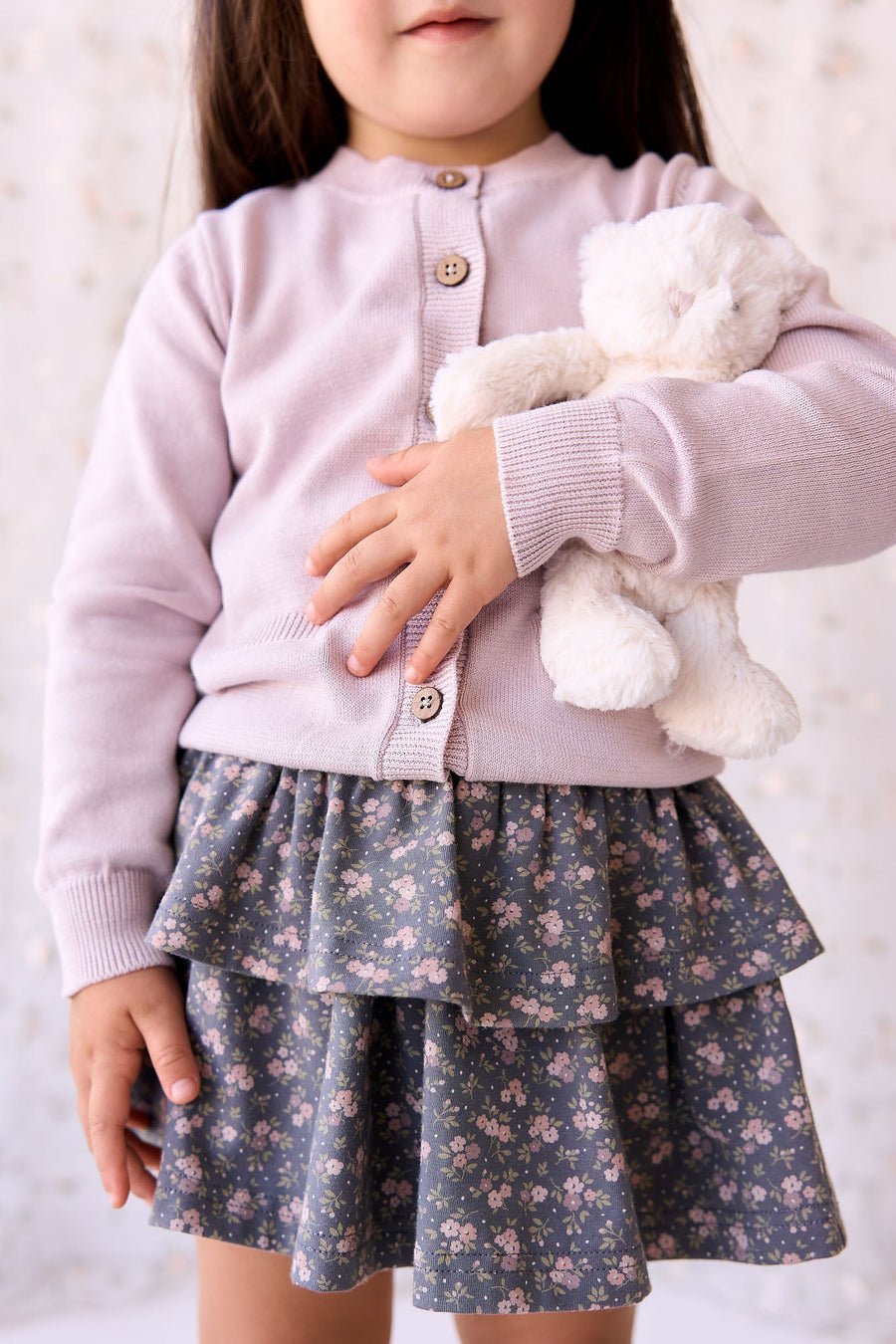 Organic Cotton Ruby Skirt - Rosalie Floral Lava Childrens Skirt from Jamie Kay Australia