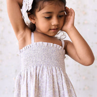 Organic Cotton Mira Dress - Chloe Lavender Childrens Dress from Jamie Kay Australia