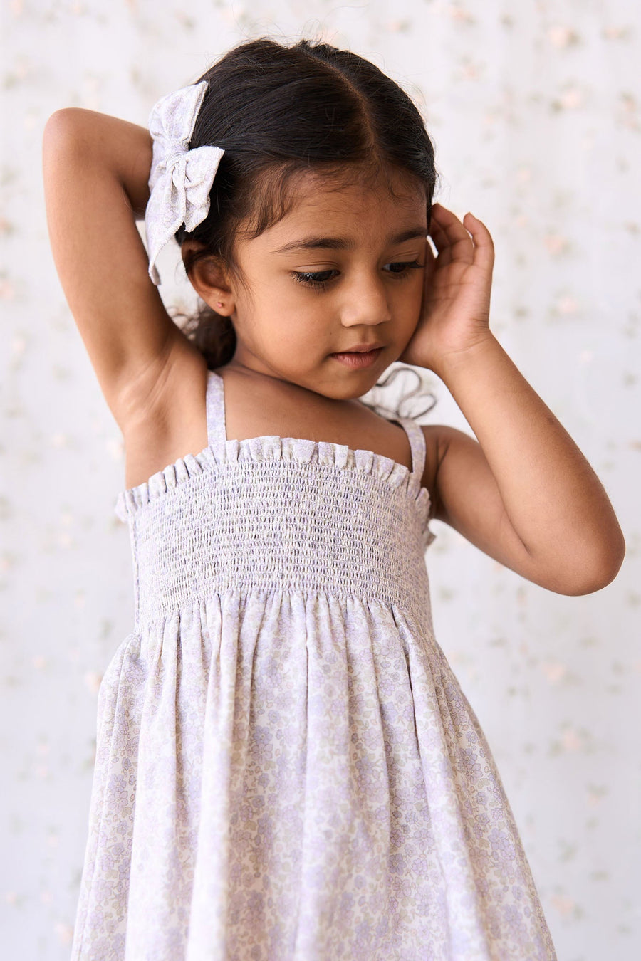 Organic Cotton Mira Dress - Chloe Lavender Childrens Dress from Jamie Kay Australia