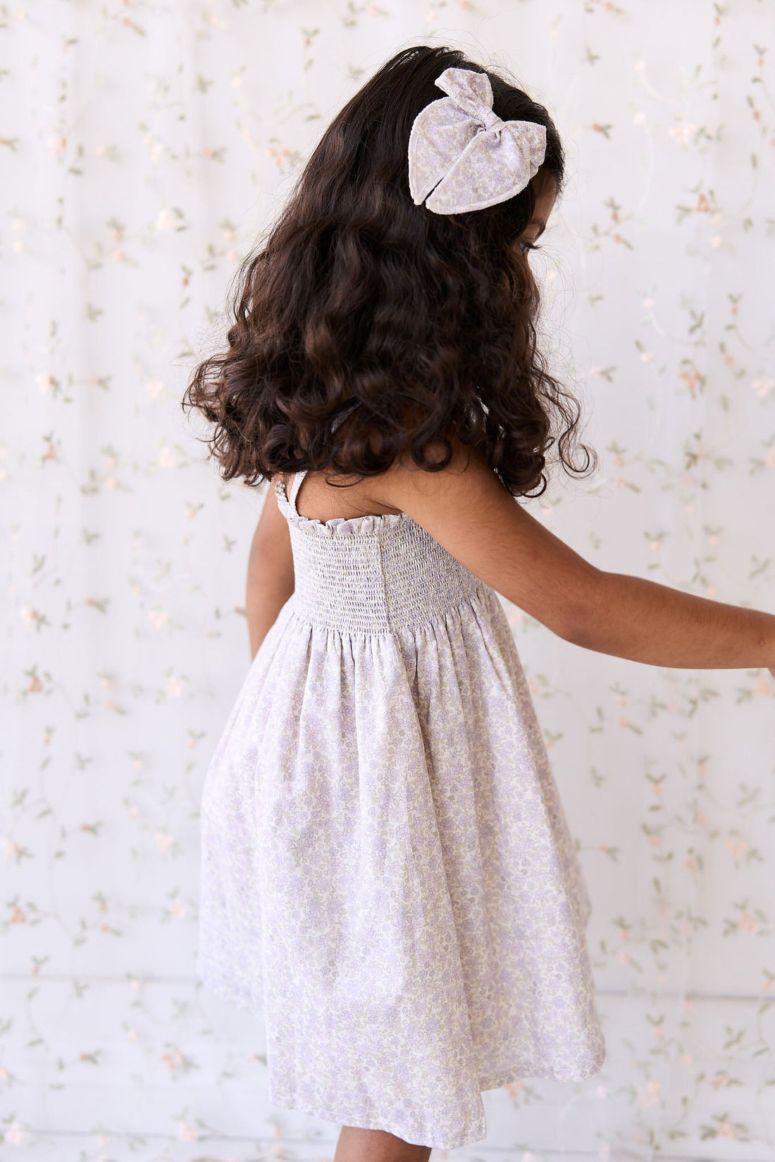 Organic Cotton Mira Dress - Chloe Lavender Childrens Dress from Jamie Kay Australia