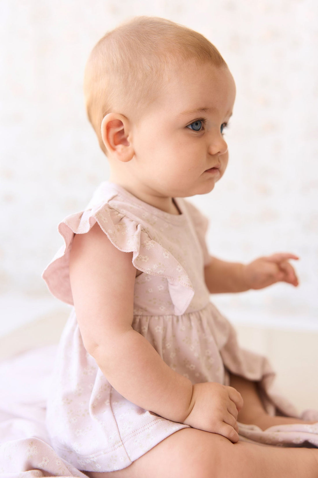 Organic Cotton Elianna Playsuit - Addie Lilac Childrens Playsuit from Jamie Kay Australia