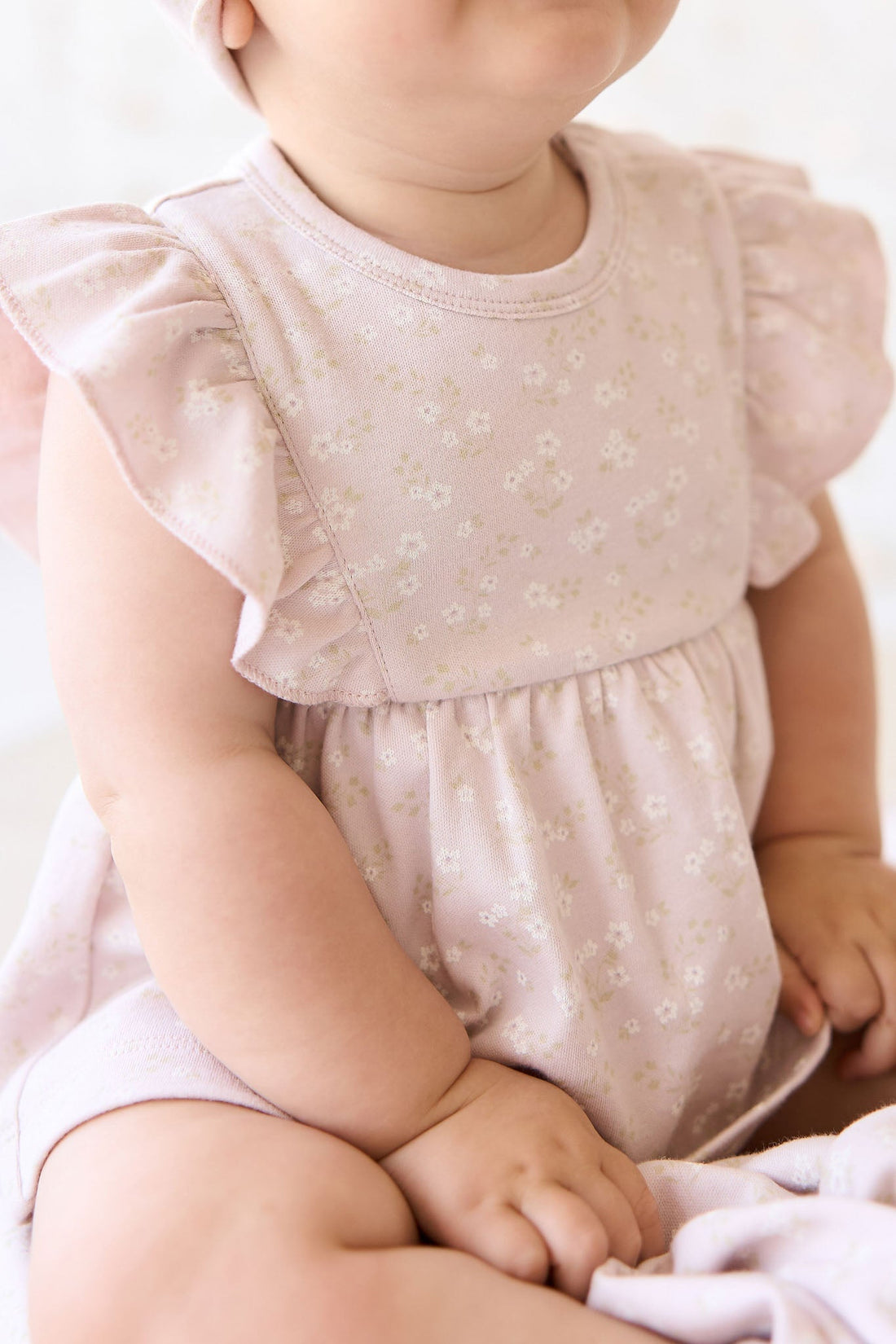 Organic Cotton Elianna Playsuit - Addie Lilac Childrens Playsuit from Jamie Kay Australia