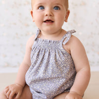 Organic Cotton Cassie Playsuit - April Lilac Childrens Playsuit from Jamie Kay Australia