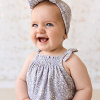 Organic Cotton Cassie Playsuit - April Lilac Childrens Playsuit from Jamie Kay Australia