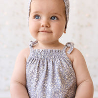 Organic Cotton Cassie Playsuit - April Lilac Childrens Playsuit from Jamie Kay Australia