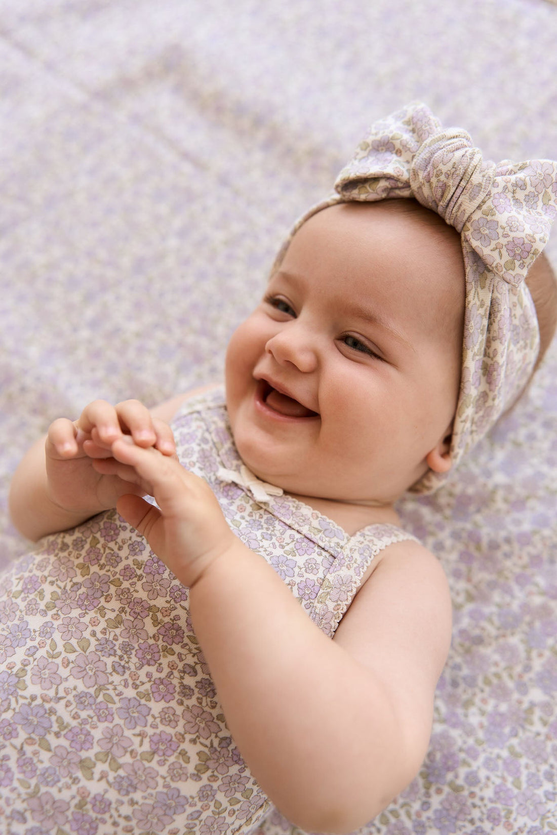 Organic Cotton Bridget Singlet Bodysuit - Chloe Lavender Childrens Bodysuit from Jamie Kay Australia