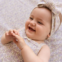 Organic Cotton Headband - Chloe Lavender Childrens Headband from Jamie Kay Australia