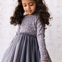 Anna Tulle Dress - Rosalie Floral Lava Childrens Dress from Jamie Kay Australia