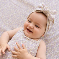 Organic Cotton Headband - Chloe Lavender Childrens Headband from Jamie Kay Australia