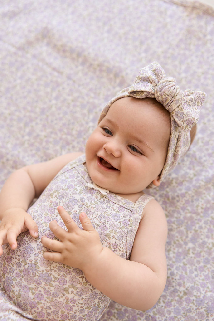 Organic Cotton Headband - Chloe Lavender Childrens Headband from Jamie Kay Australia