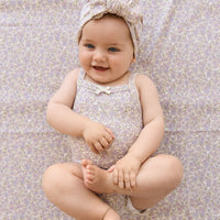 Organic Cotton Bridget Singlet Bodysuit - Chloe Lavender Childrens Bodysuit from Jamie Kay Australia