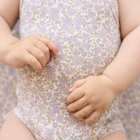 Organic Cotton Bridget Singlet Bodysuit - Chloe Lavender Childrens Bodysuit from Jamie Kay Australia