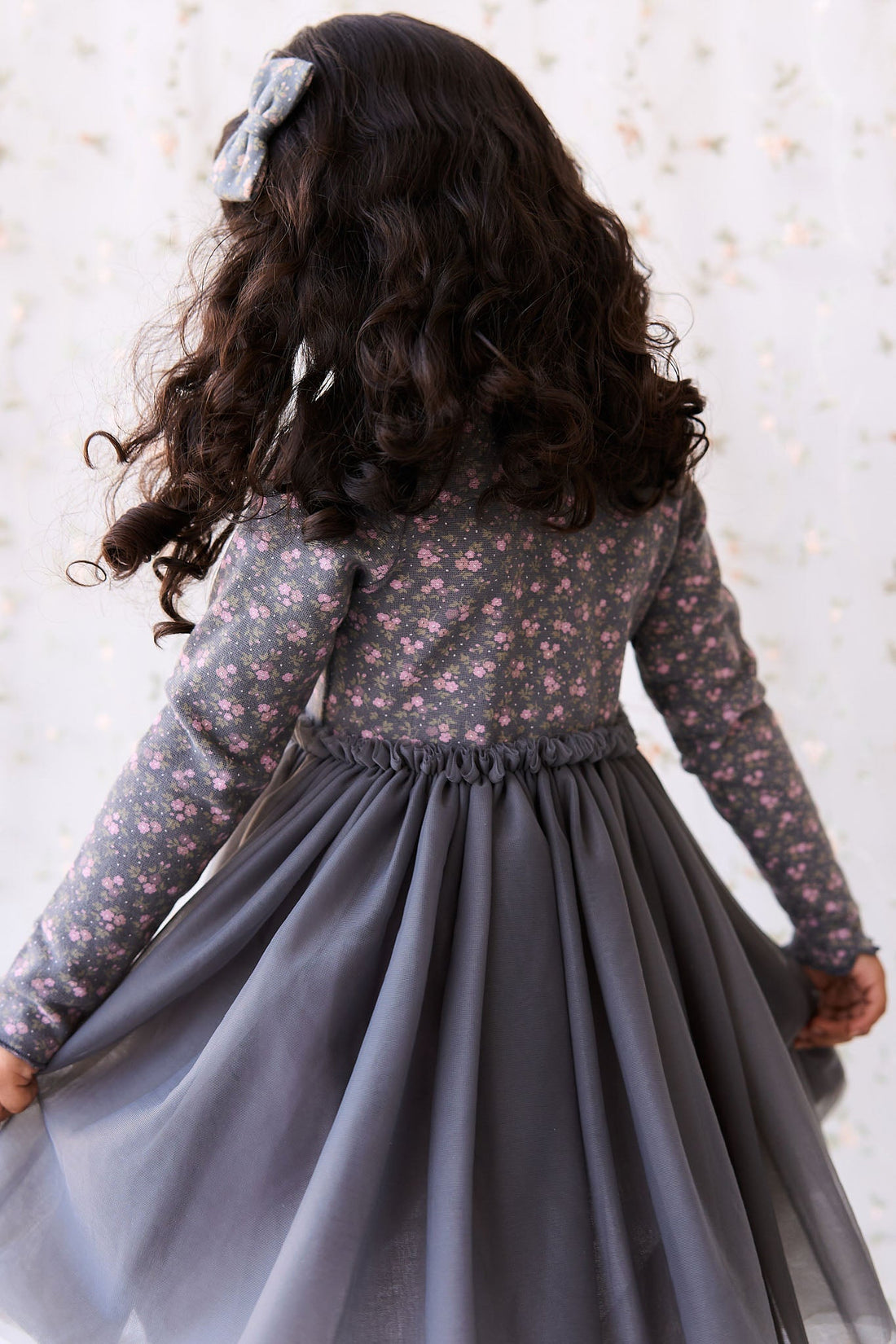 Anna Tulle Dress - Rosalie Floral Lava Childrens Dress from Jamie Kay Australia